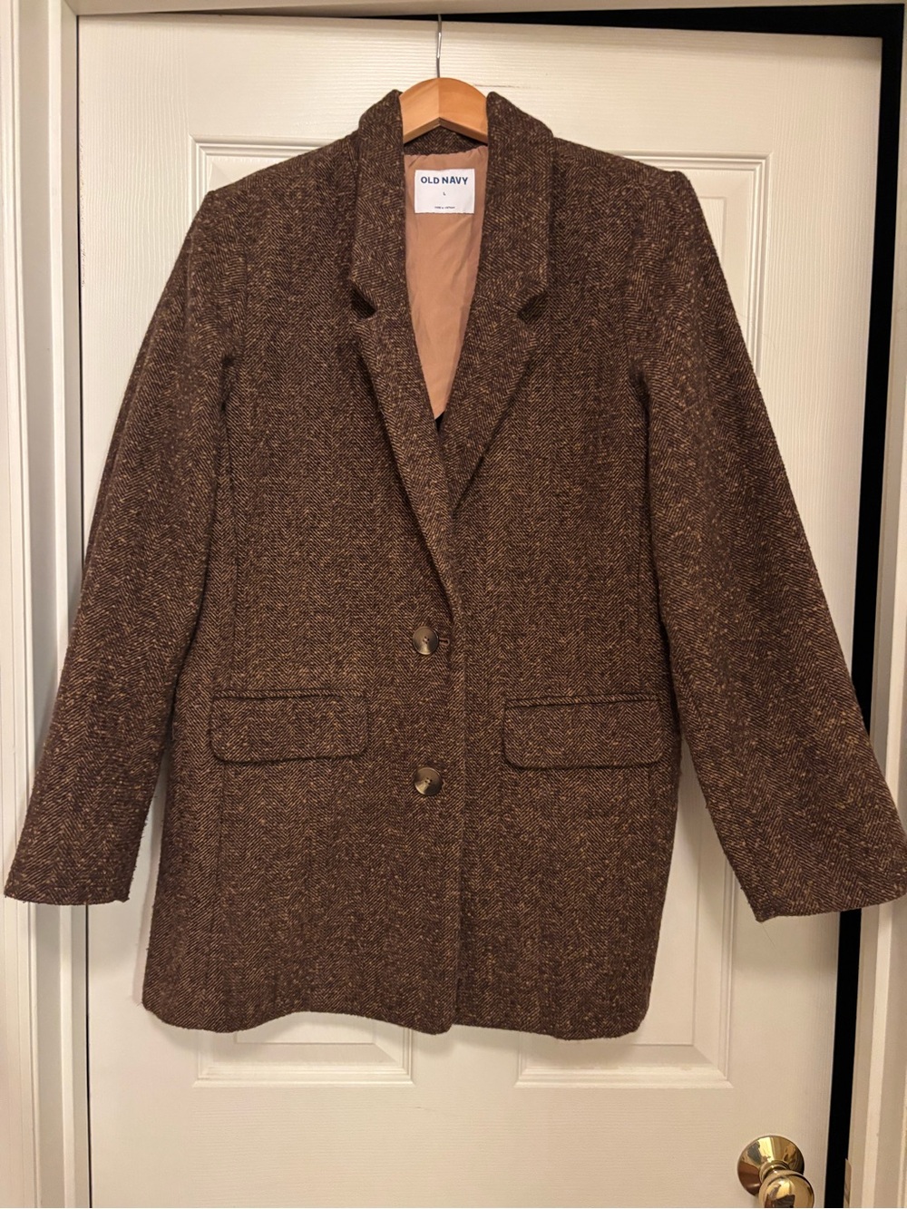 Old Navy women’s Oversized Brown Tweed Blazer